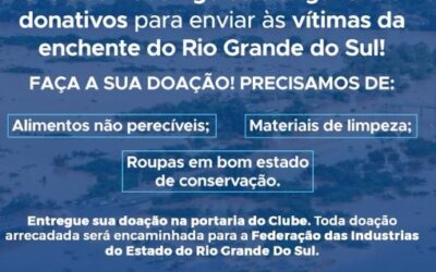 Doações para vítimas da enchente do Rio Grande do Sul